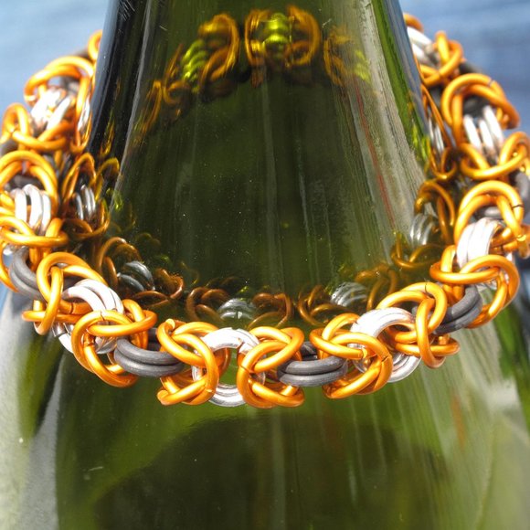 CHAINMAIL STRETCH BRACELET - BYZANTINE WEAVE - Picture 2 of 2